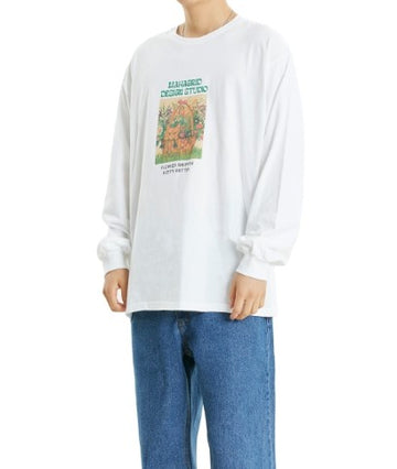 22FW FLOWER KITTY LS TEE